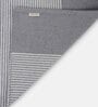 Grey Handmade 100% Cotton Striped Bedside Runner
