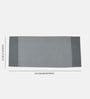Grey Handmade 100% Cotton Striped Bedside Runner