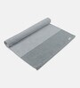 Grey Handmade 100% Cotton Striped Bedside Runner