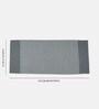 Grey Handmade 100% Cotton Striped Bedside Runner