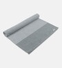Grey Handmade 100% Cotton Striped Bedside Runner