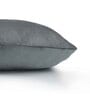 Grey Holland Velvet Solid 16X16 Inches Cushion Cover