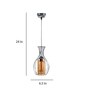 Grey Iron Jaal Single Glass Hanging Light  Light DecorativeRay