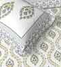 Grey Jaipuri Blockprint 250 TC Pure Cotton King Sized Double Bedsheet with 2 Pillow Covers