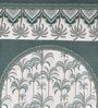 Green Floral 120 TC Cotton Queen Sized Bedsheet with 2 Pillow Cover