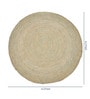 Grey Jute Hand Woven 6 X 6 Feet Dhurrie