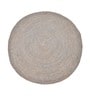 Grey Jute Hand Woven 6 X 6 Feet Round Carpet