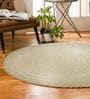 Grey Jute Hand Woven 6 X 6 Feet Dhurrie