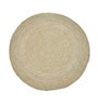 Grey Jute Hand Woven 6 X 6 Feet Dhurrie
