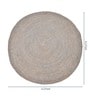 Grey Jute Hand Woven 6 X 6 Feet Round Carpet