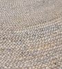 Grey Jute Hand Woven 6 X 6 Feet Round Carpet