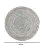 Grey Jute Solid 48 x 48 Inches Hand Woven Round Carpet