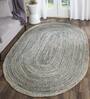 Grey Jute Solid 60 x 36 Inches Hand Woven Dhurrie