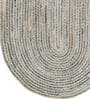 Grey Jute Solid 60 x 36 Inches Hand Woven Dhurrie