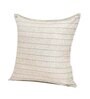 Grey Jute Stripes 16x16 inches  Regular Cushion Covers  (2Pcs)