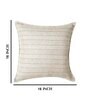 Grey Jute Stripes 16x16 inches  Regular Cushion Covers  (2Pcs)