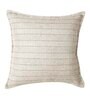 Grey Jute Stripes 16x16 inches  Regular Cushion Covers  (2Pcs)