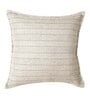 Grey Jute Stripes 18x18 inches  Large Cushion Covers  (2Pcs)