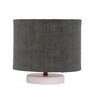Grey Jute Table Lamp with White wood base -38
