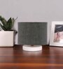 Grey Jute Table Lamp with White wood base -38