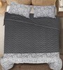 Grey Kanan Reversible King Quilt With 2 Pillow Cover