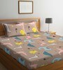 Multicolor Kids 300 TC Poly Cotton King Sized Bedsheets With 2 Pillow Covers