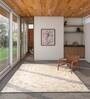Grey Kilim Wool & Bamboo Silk 8 ft x 10 ft Hand Woven Carpet