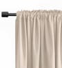 Grey lightweight Satin Solids 8ft Light Filtering Rod Pocket Long Curtains (2 Pcs)