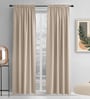 Grey lightweight Satin Solids 9ft Light Filtering Rod Pocket Long Curtains (2 Pcs)