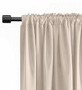 Grey lightweight Satin Solids 9ft Light Filtering Rod Pocket Long Curtains (2 Pcs)