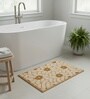 Grey Floral Microfiber 24X16 Inches Anti-Skid Door Mat