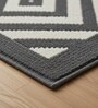 Grey Geometric Microfiber 24X16 Inches Anti-Skid Door Mat