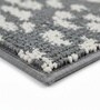 Grey Floral Microfiber 24X16 Inches Anti-Skid Door Mat