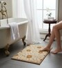 Grey Floral Microfiber 24X16 Inches Anti-Skid Door Mat