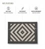 Grey Geometric Microfiber 24X16 Inches Anti-Skid Door Mat