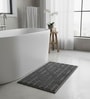 Grey Geometric Microfiber 24X16 Inches Anti-Skid Door Mat