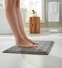 Grey Geometric Microfiber 24X16 Inches Anti-Skid Door Mat