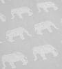 Grey Mandala Elephant Print 210 TC 100% Cotton Superking Bedsheet with 2 Pillow Covers