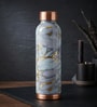 Grey Marble Gold Vein Copper Bottle