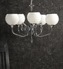 Grey Glass Shaded Chandelier