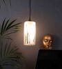 Bezel Powell Grey Glass Hanging Light