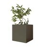 Grey Metal Minimalist Large Square Planter