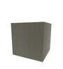 Grey Metal Minimalist Small Square Planter