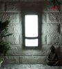 Lilac Grey Metal Outdoor Wall Light