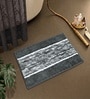 Grey Microfiber 15X23 Inches Anti-Skid Bath Mat