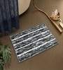 Grey Microfiber 15X23 Inches Anti-Skid Bath Mat