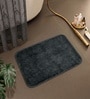 Grey Microfiber 15X23 Inches Anti-Skid Bath Mat