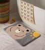 Grey Microfiber 23X15 Inches Anti-Skid Bath Mat