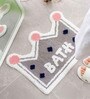 Grey Microfiber 23X15 Inches Anti-Skid Bath Mat