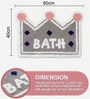 Grey Microfiber 23X15 Inches Anti-Skid Bath Mat
